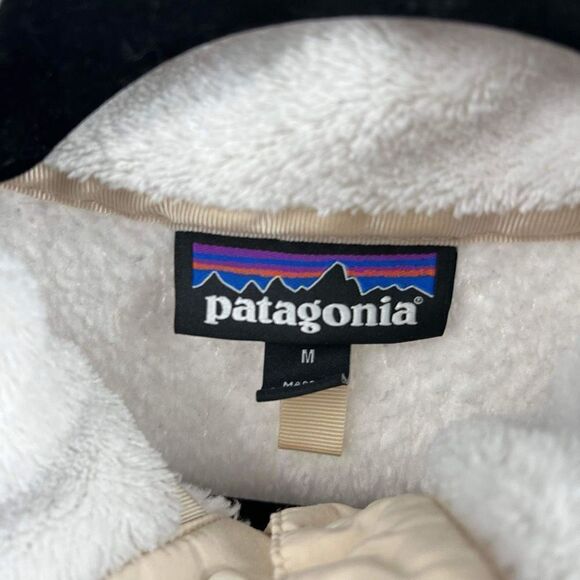 PATAGONIA Women's Re-Tool Snap-T Fleece Pullover white medium cozy soft jacket - Picture 6 of 11